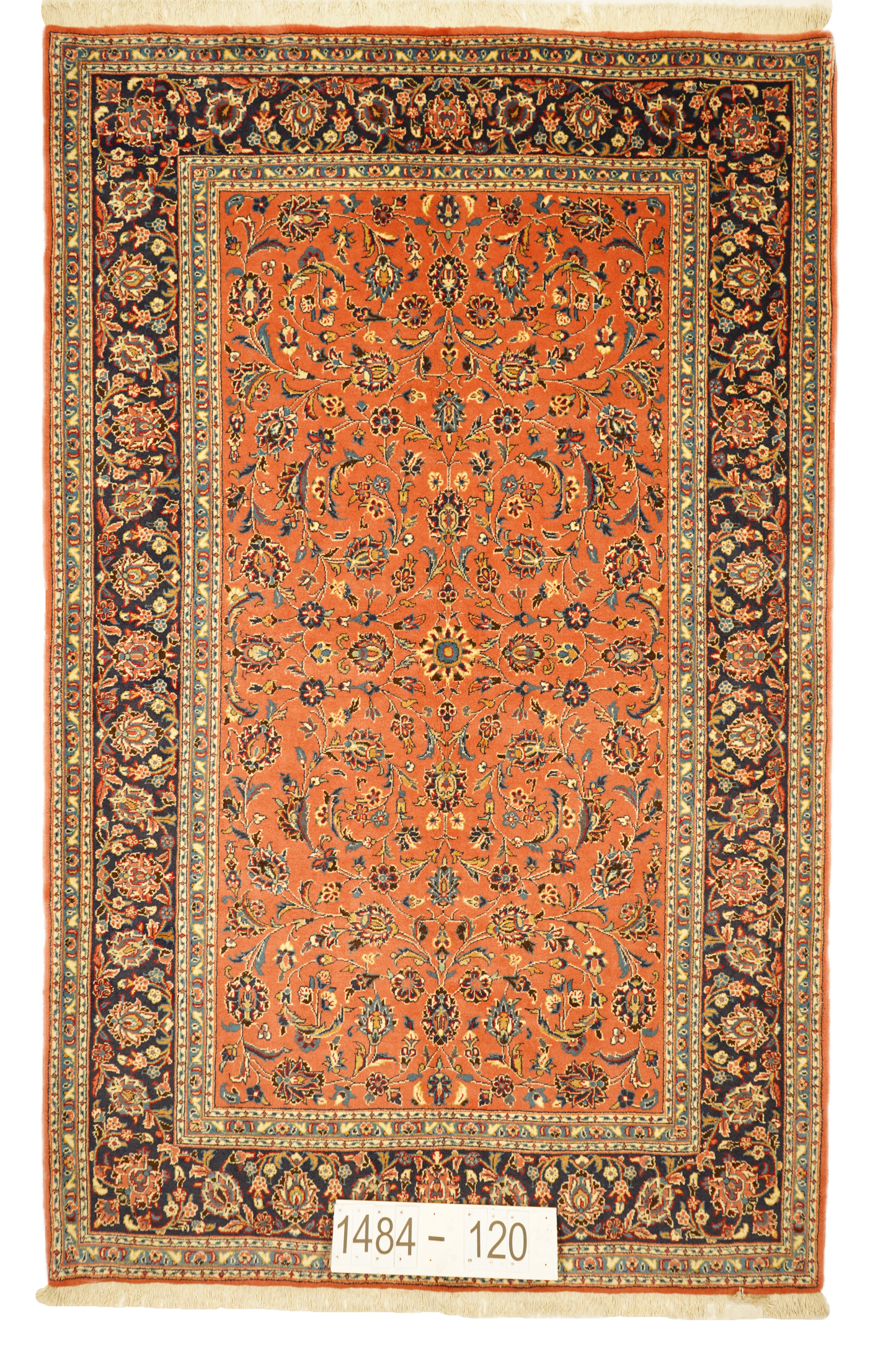 Hand knotted Oriental carpet "Kashan" 253 x 157 cm - Farhadian.com
