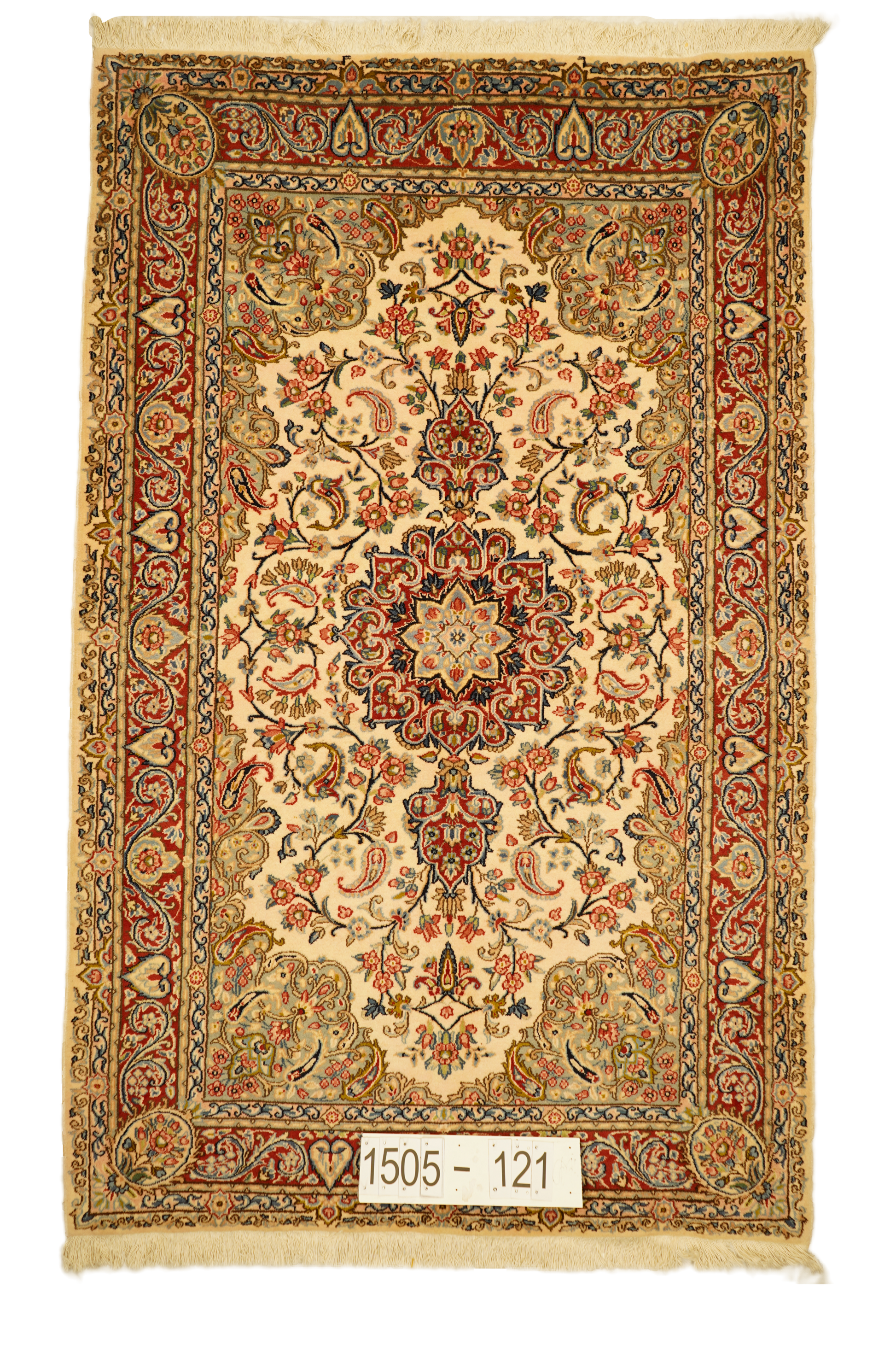 Hand knotted Oriental carpet "Kerman" 240 x 152 cm - Farhadian.com