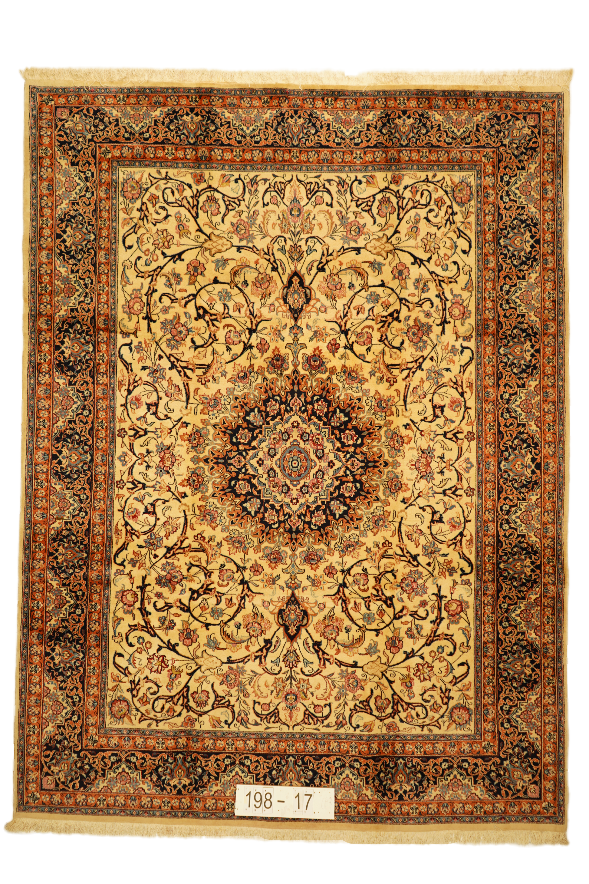 Hand knotted Oriental carpet "Maschad" 336 x 246 cm - Farhadian.com