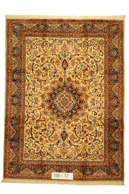 Hand knotted Oriental carpet "Maschad" 336 x 246 cm - Farhadian.com