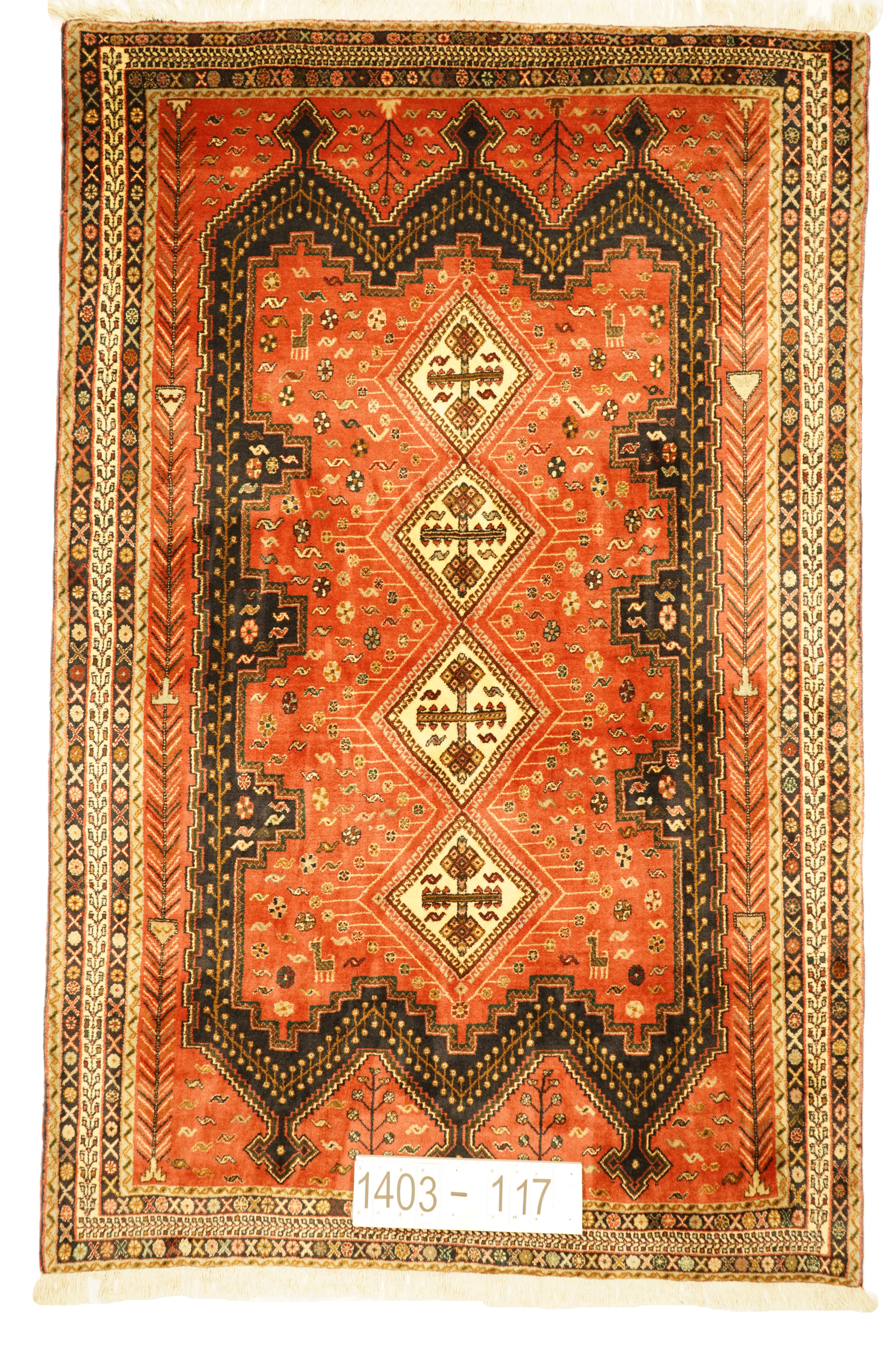 Hand knotted Oriental carpet "Sirdjan" 243 x 158cm - Farhadian.com