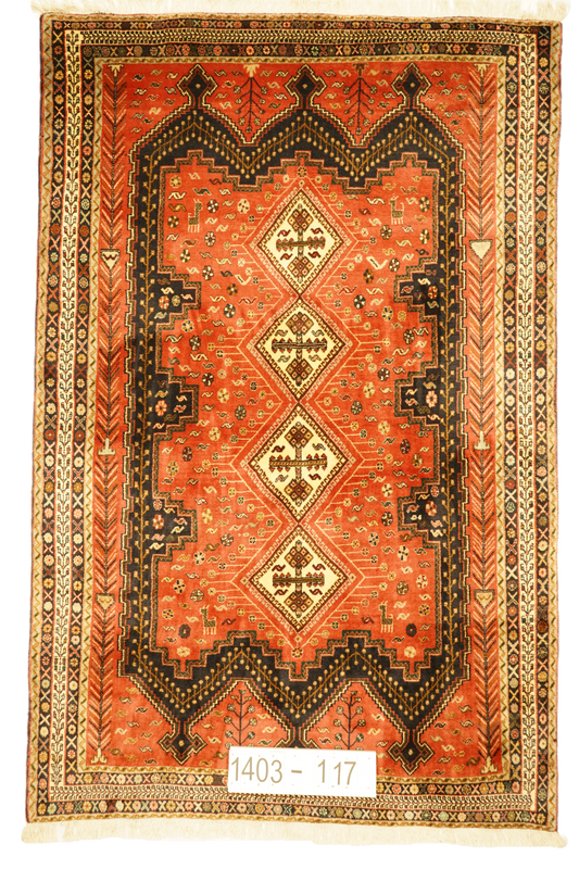 Hand knotted Oriental carpet "Sirdjan" 243 x 158cm - Farhadian.com