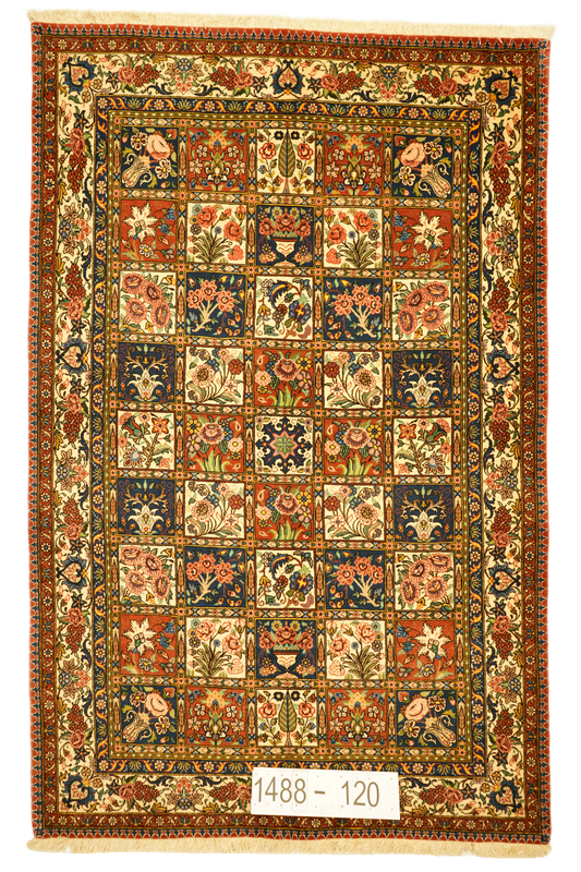Hand knotted Oriental carpet "Shahrkord" 241 x 157 cm - Farhadian.com