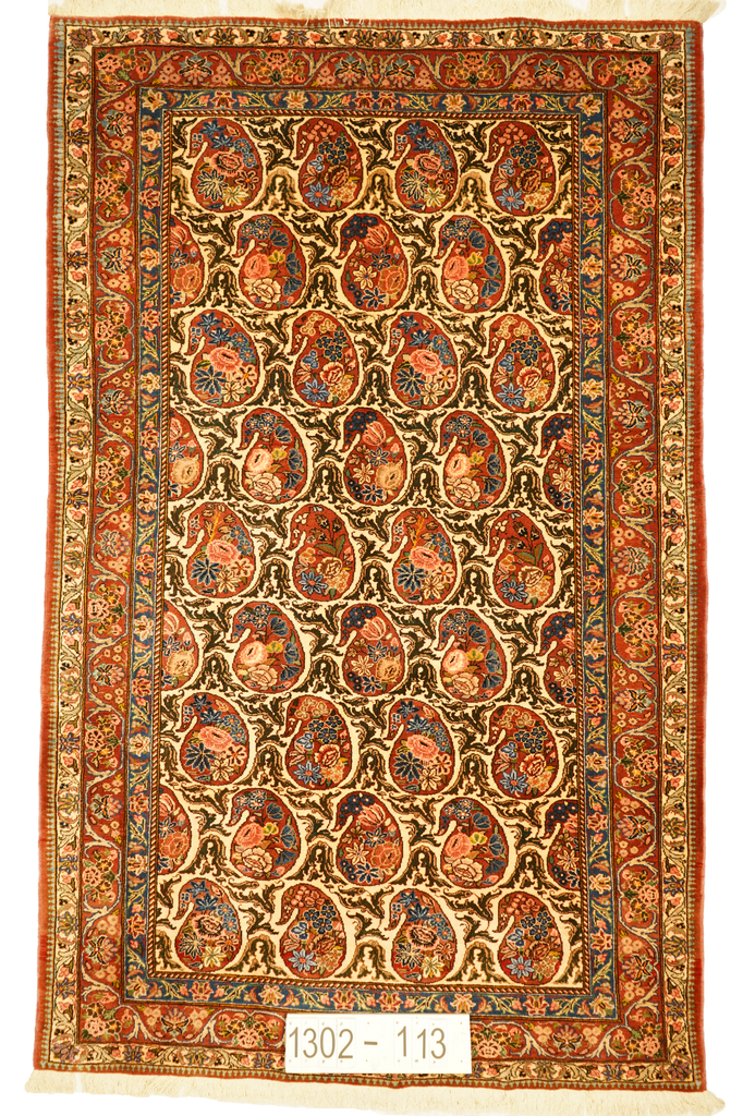 Hand knotted Oriental carpet "Shahrkord" 257 x 158 cm - Farhadian.com