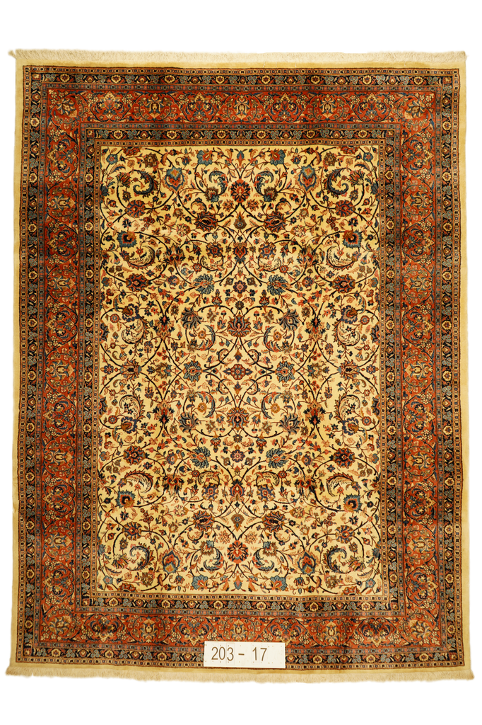 Hand knotted Oriental carpet "Mashad" 336 x 250 cm - Farhadian.com