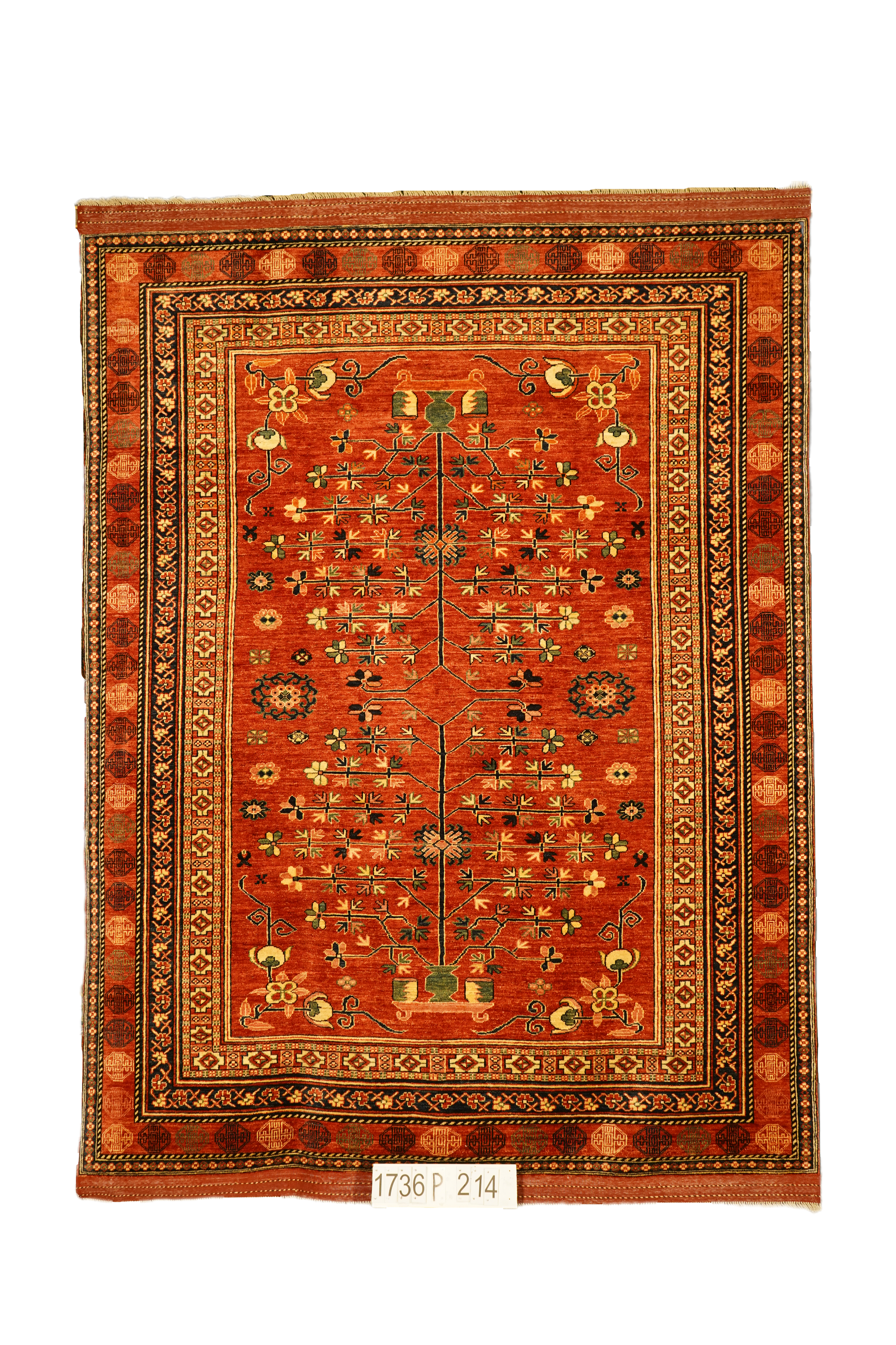 Hand knotted Oriental carpet "Turkmen" 297 x 233 cm - Farhadian.com