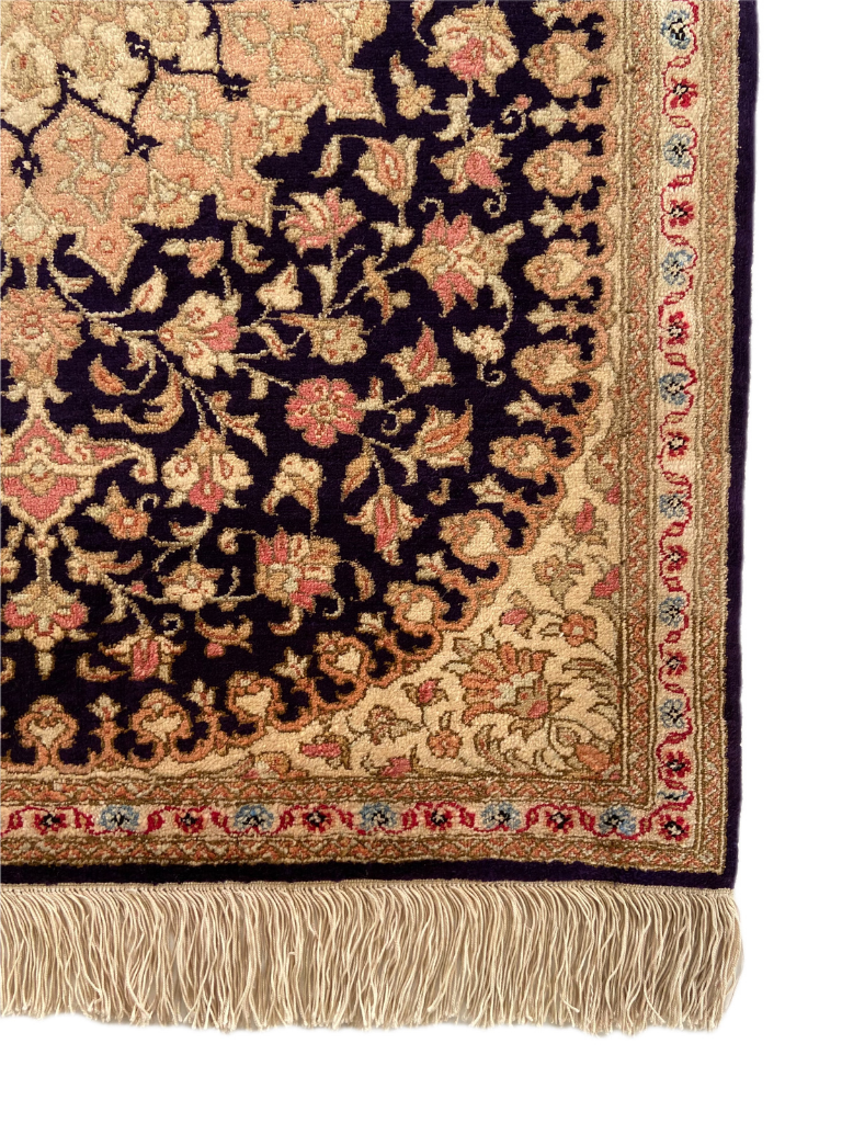Seidenteppich aus Ghom 74 x 56cm - Farhadian.com