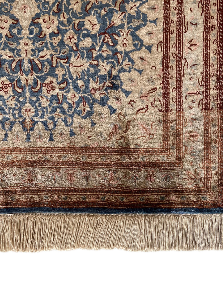 Seidenteppich aus Ghom 90 x 58cm - Farhadian.com