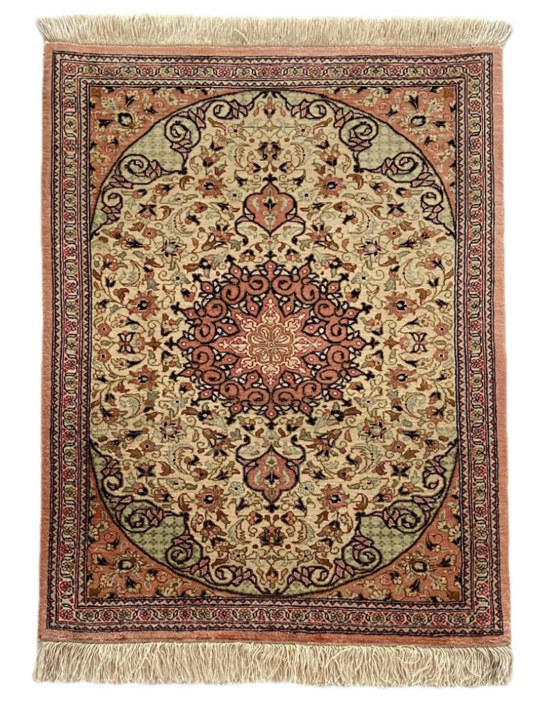 Seidenteppich aus Ghom 73 x 57cm - Farhadian.com