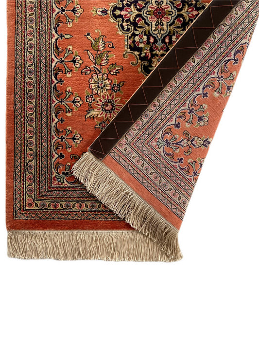 Seidenteppich aus Ghom 80 x 56cm - Farhadian.com