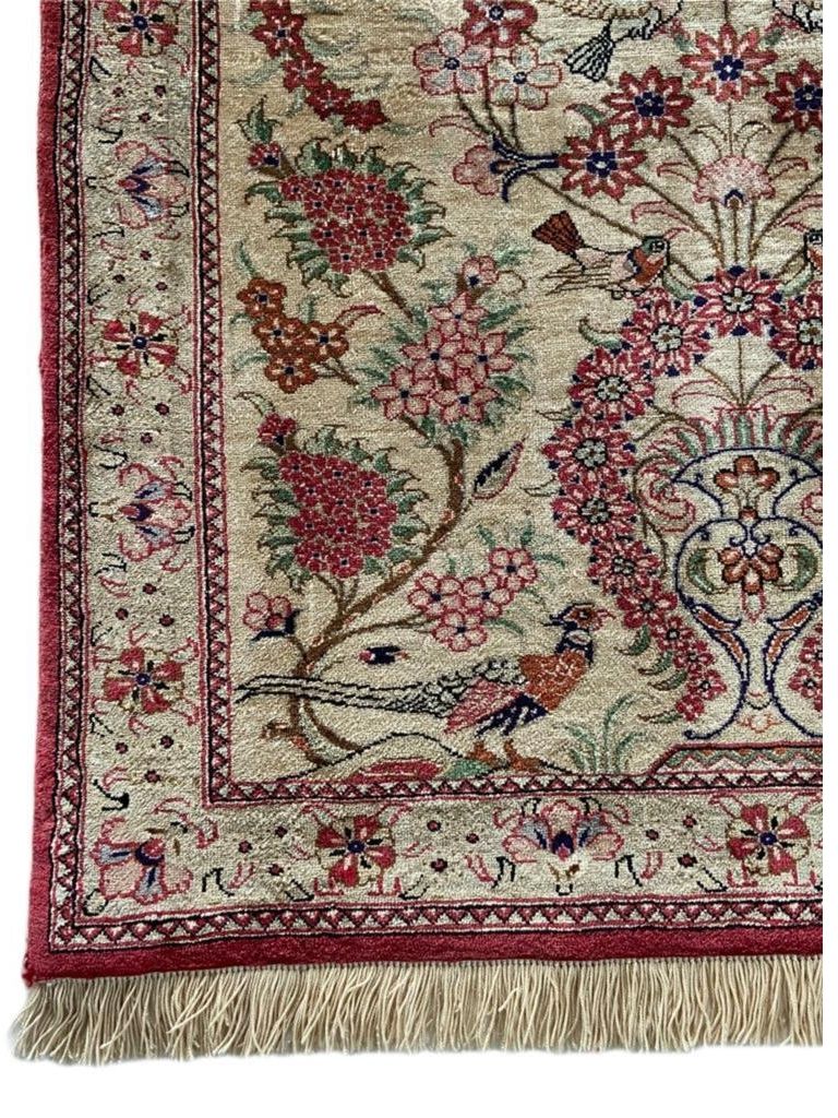 Seidenteppich aus Ghom 72 x 54cm - Farhadian.com