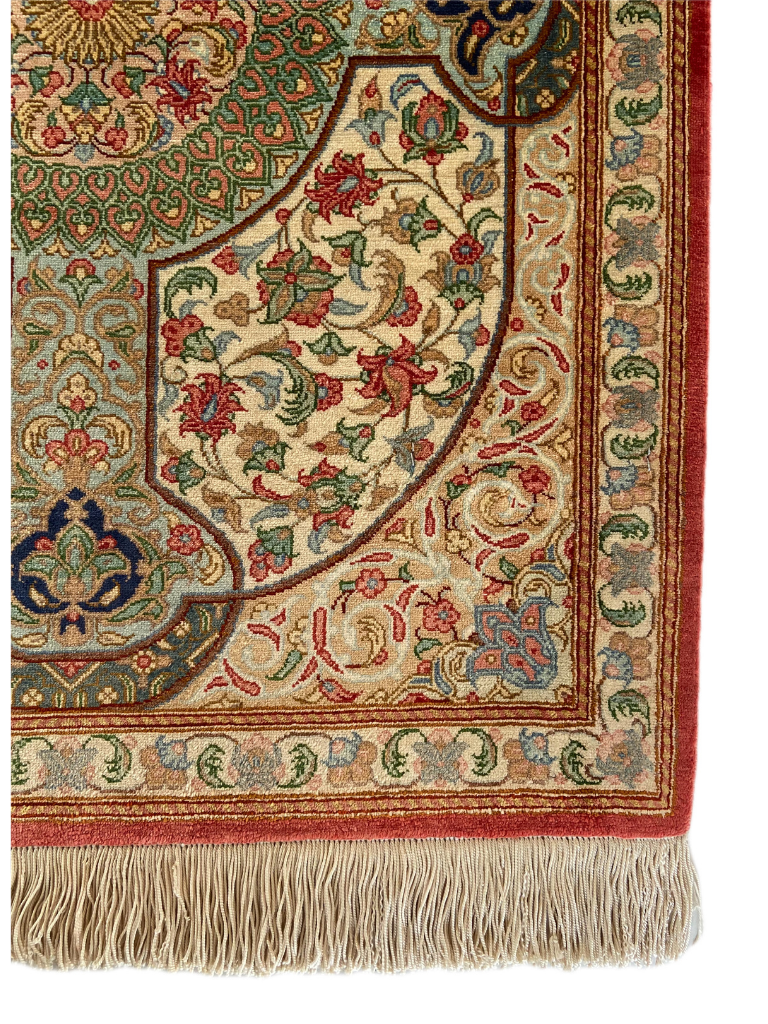 Seidenteppich aus Ghom 72 x 54cm - Farhadian.com