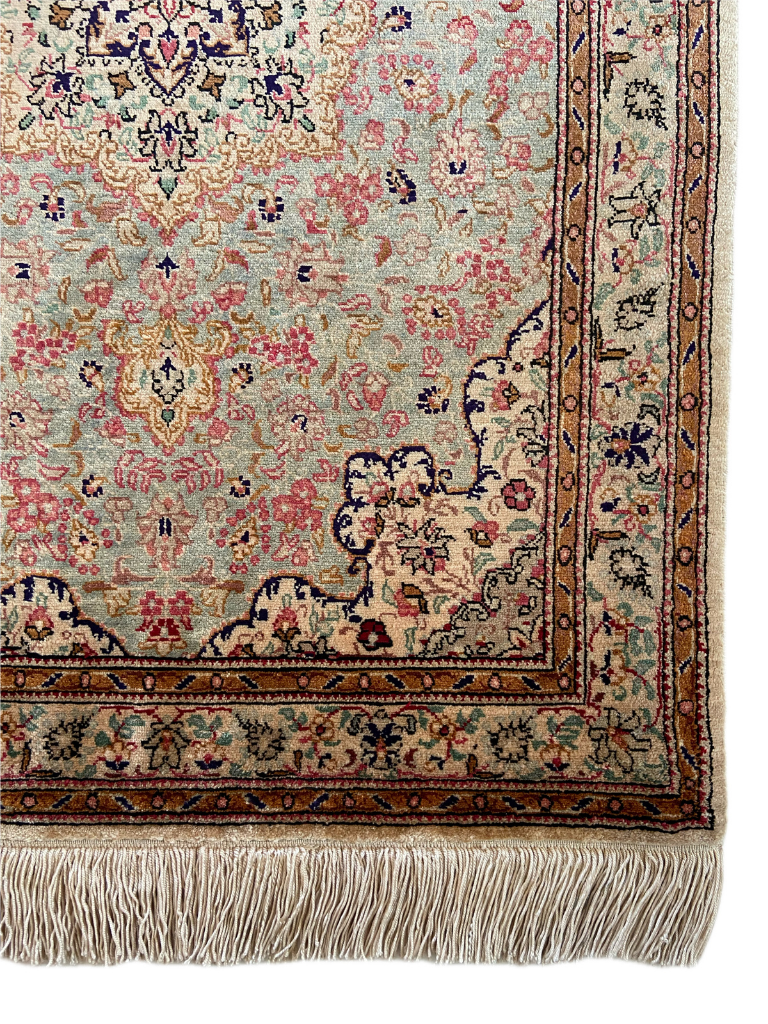Seidenteppich aus Ghom 91 x 58cm - Farhadian.com