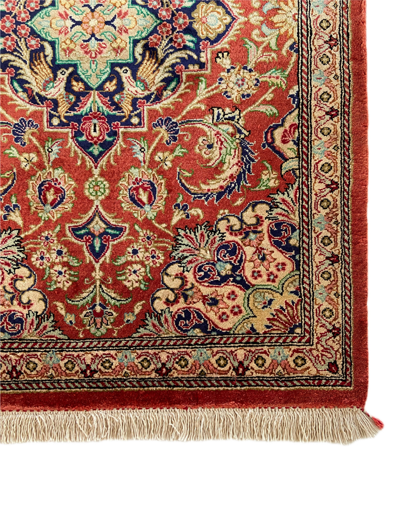 Seidenteppich aus Ghom 78 x 55cm - Farhadian.com