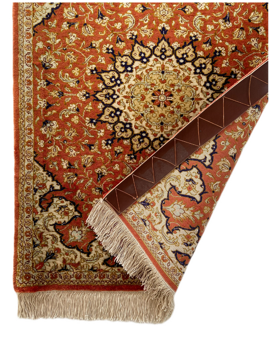 Seidenteppich aus Ghom 77 x 57cm - Farhadian.com