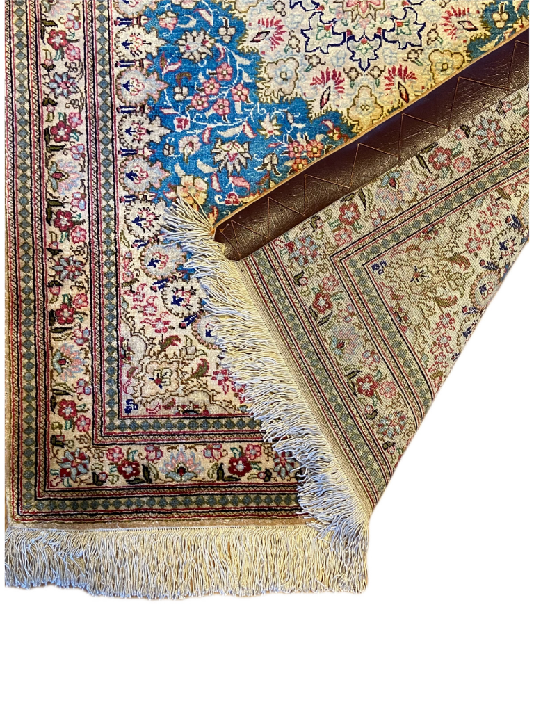 Seidenteppich aus Ghom 90 x 60cm - Farhadian.com