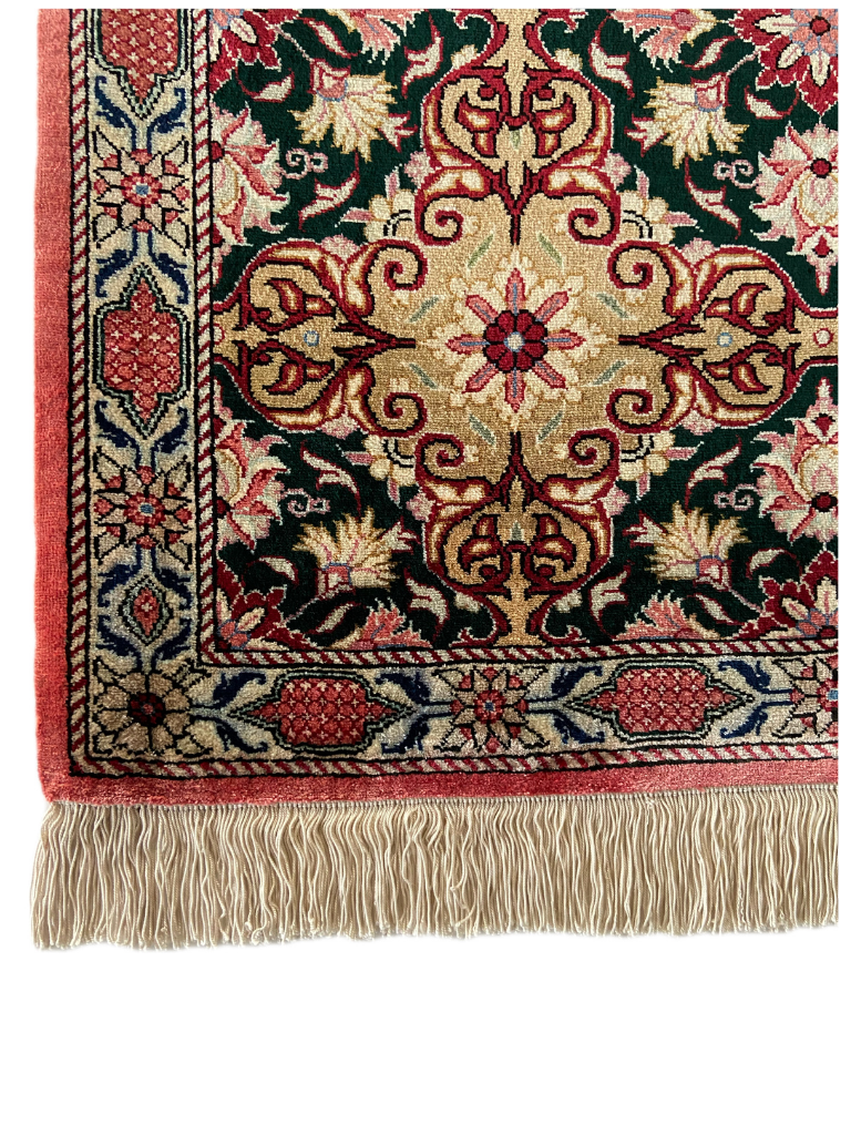 Seidenteppich aus Ghom 82 x 58cm - Farhadian.com