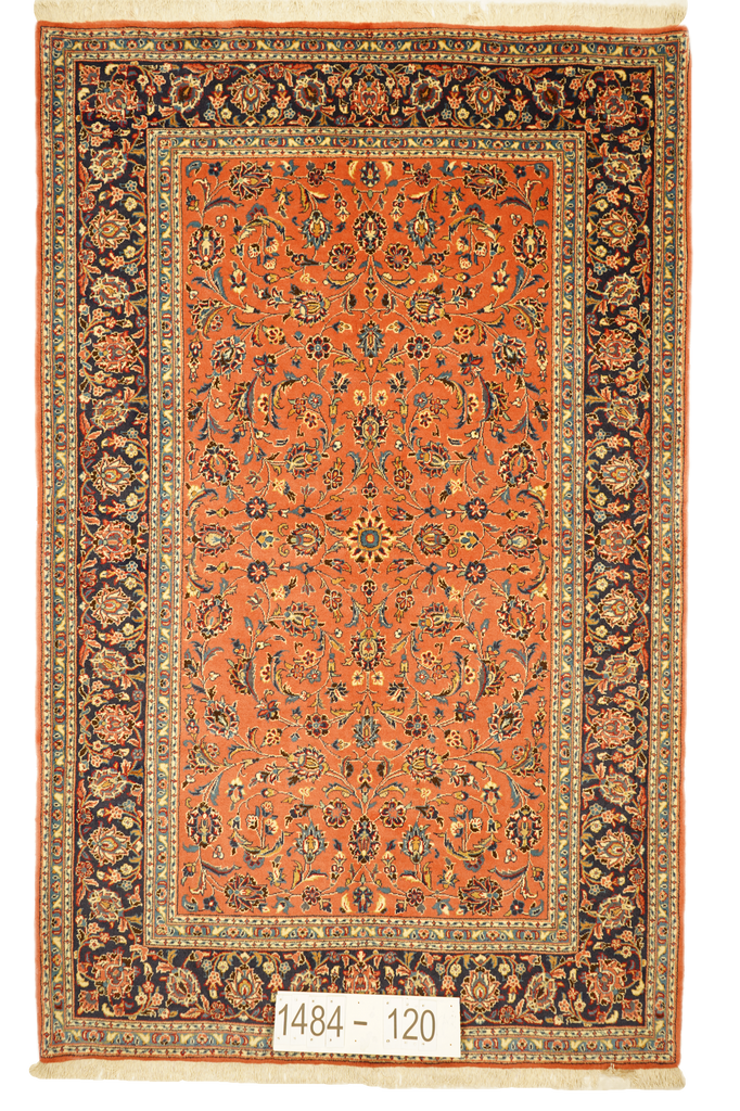 Hand knotted Oriental carpet "Kashan" 253 x 157 cm - Farhadian.com