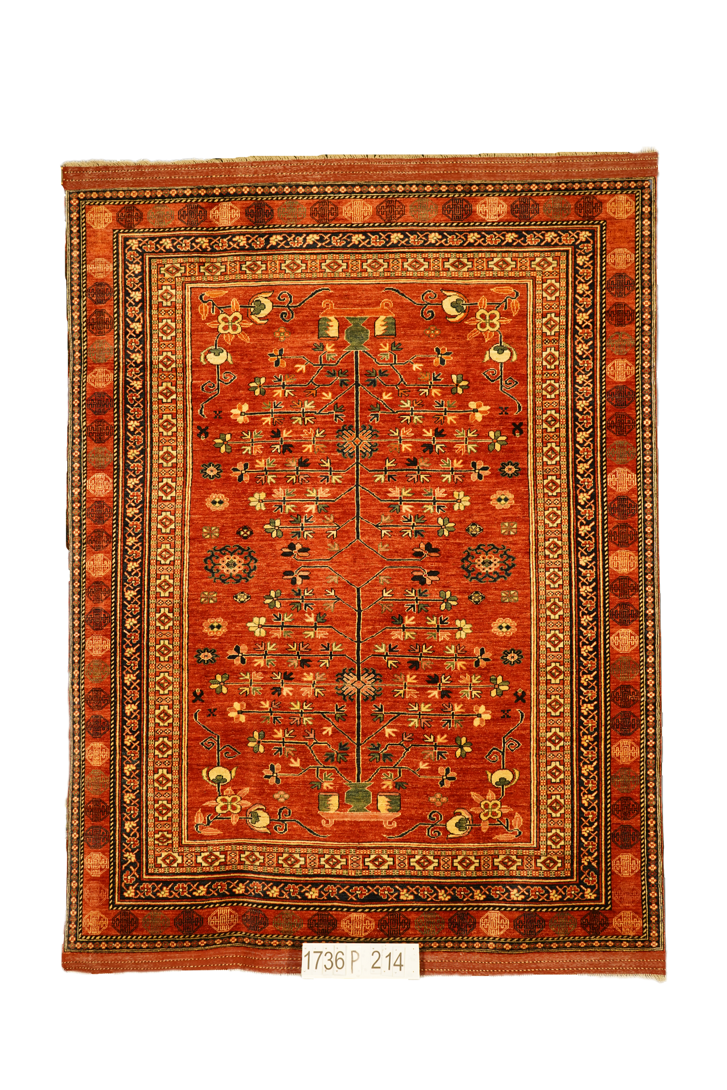 Hand knotted Oriental carpet "Turkmen" 297 x 233 cm - Farhadian.com
