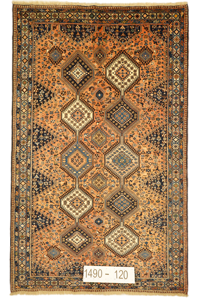 Hand knotted Oriental carpet "Yalameh" 247 x 151 cm - Farhadian.com