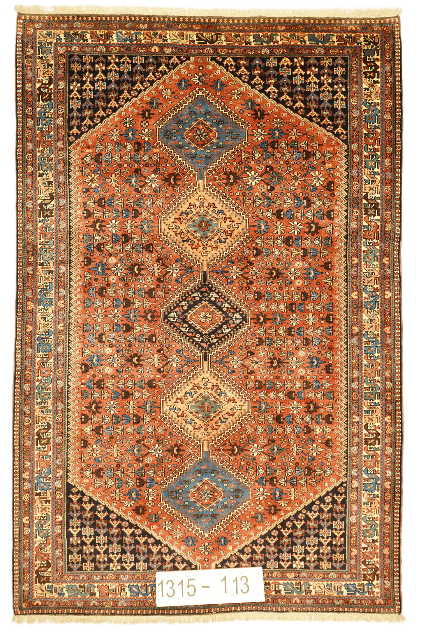 Hand knotted Oriental carpet "Yalameh" 246 x 159 cm - Farhadian.com