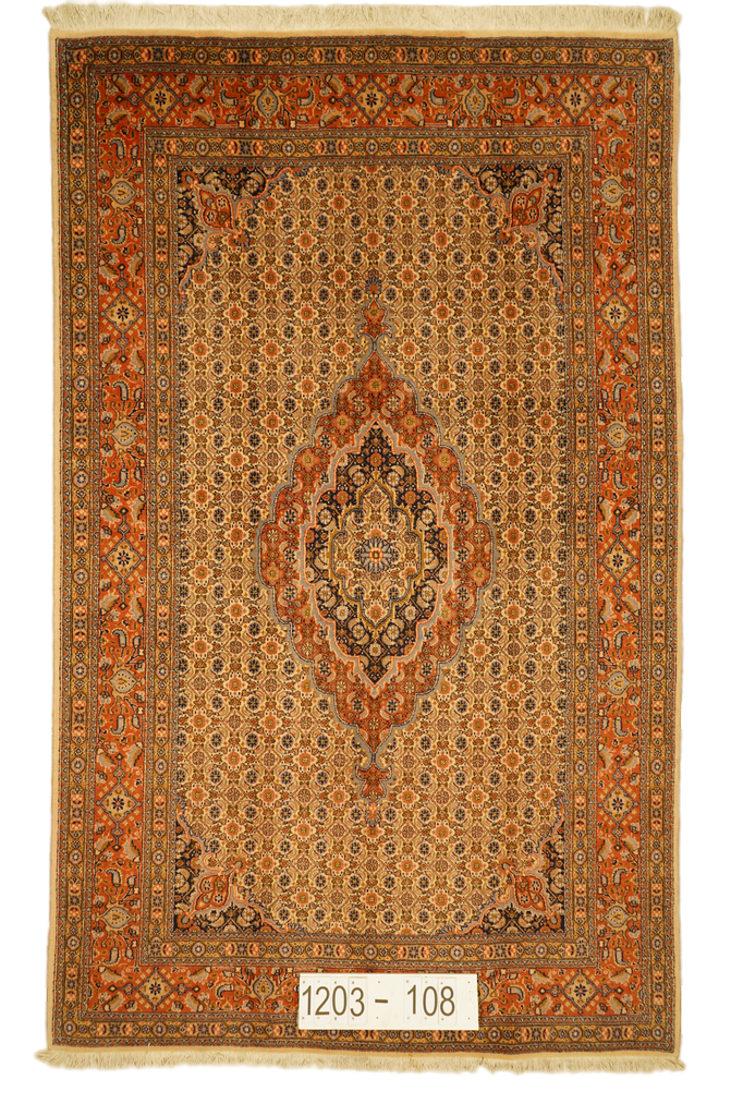 Hand knotted Oriental carpet "Moud" 255 x 157 cm - Farhadian.com