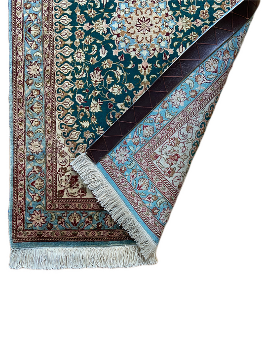 Seidenteppich aus Ghom 93 x 60cm - Farhadian.com